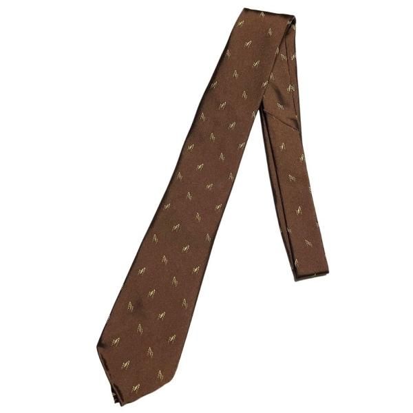 美品 ATTO VAN NUCCI アットヴァンヌッチ ネクタイ ブラウン Atto Vannucci ネクタイ | ブラウン ヴィンテージモチーフ - Del
