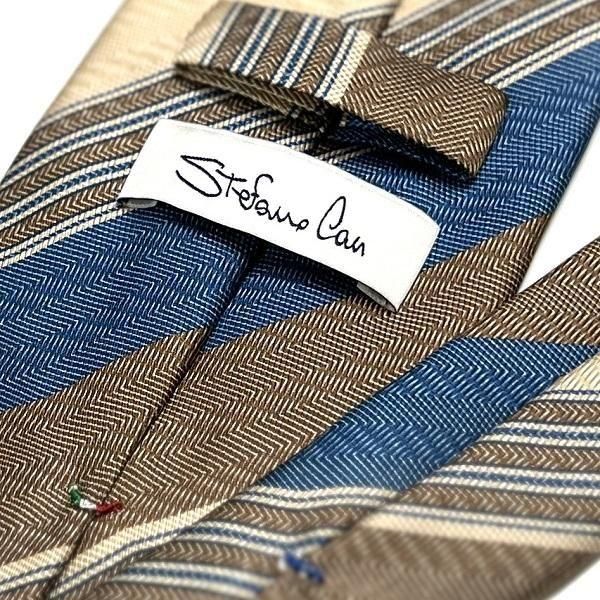 【美品】Stefano Cau ステファノカウ　ストライプネクタイ 楽天市場】ステファノカウ Stefano Cau ／ シルクサテンパネル