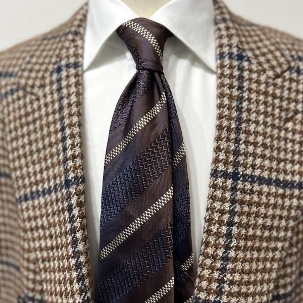 ATTO VANNUCCI アット ヴァンヌッチネクタイ　ブラウン アットヴァンヌッチ ネクタイ | ブラウン ヘリンボーン - Del Fiore