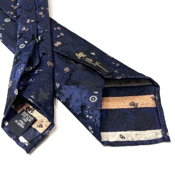 【新品】Atto Vannucci／ジャガードタイ／セッテピエゲ／ペイズリー 新品】Atto Vannucci／ジャガードタイ／セッテピエゲ