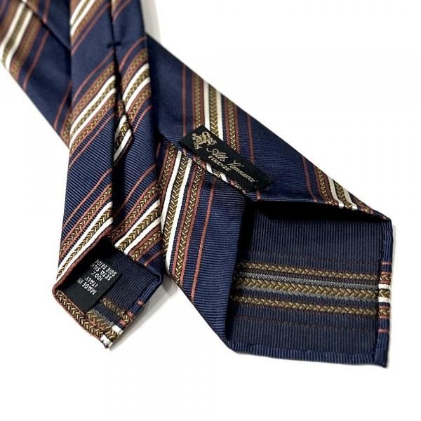 新品　Atto Vannucci　アットヴァンヌッチ　ネクタイ　ストライプ　紺紫 楽天市場】【新品】Atto Vannucci アット ヴァンヌッチ