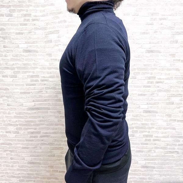 PIACENZA タートルネック | ダークネイビー ニット - Del Fiore Online