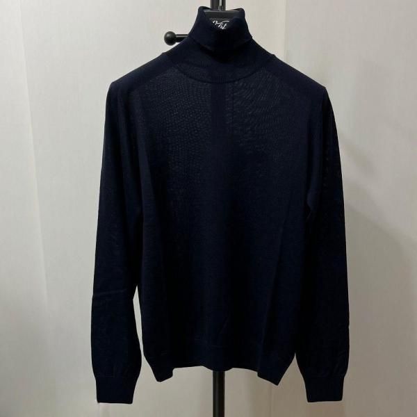 PIACENZA タートルネック | ダークネイビー ニット - Del Fiore Online