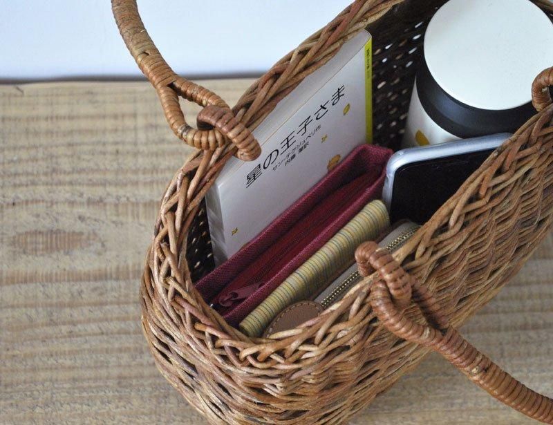 あけびかご 山型小松編みかご(S) - 日本の手仕事の店 ちゃらっ あけびかご 山型小松編みかご(S) - 日本の手仕事の店 ちゃらっ