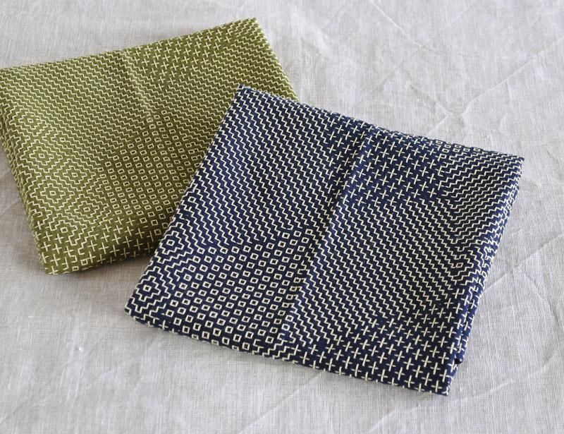 刺し子織り 風呂敷（小）54角 - 日本の手仕事の店 ちゃらっぽこ