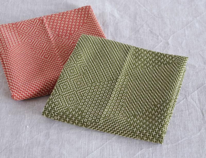 刺し子織り 風呂敷（小）54角 - 日本の手仕事の店 ちゃらっぽこ