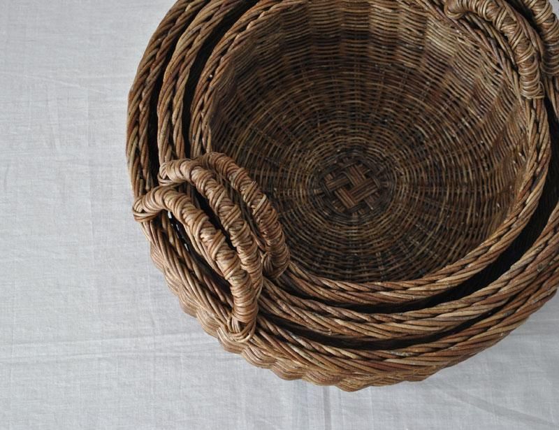 あけび丸型バスケット あけび丸型バスケット