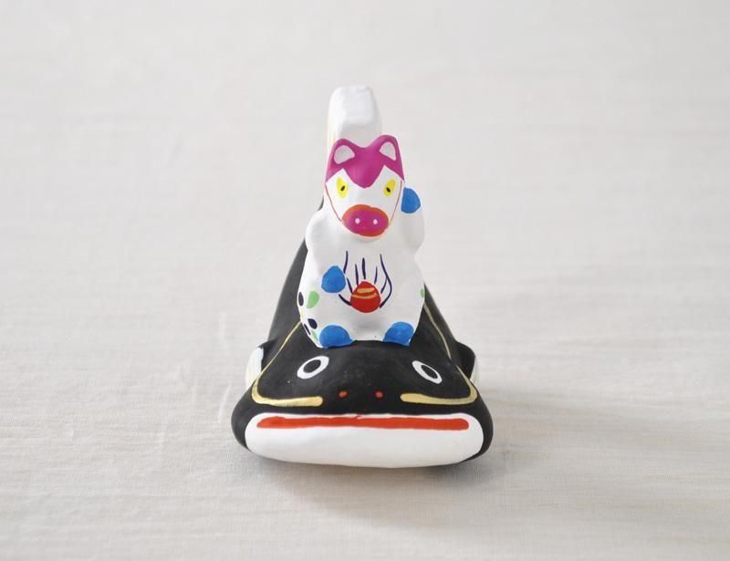 中湯川人形 ゆらゆら鯰乗り巳 - 日本の手仕事の店 ちゃらっぽこ -ちゃ