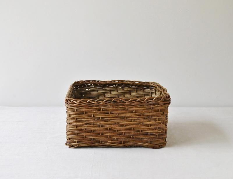 あけびかご 角型ホラ編みバスケット - 日本の手仕事の店 ちゃらっぽこ