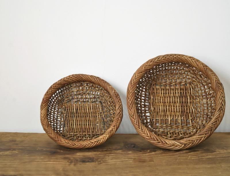 あけびかご 細目こだし編み丸かごセット - 日本の手仕事の店 ちゃらっ