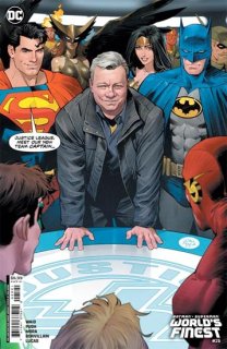 BATMAN SUPERMAN WORLDS FINEST #25 CVR G DAN MORA WILLIAM SHATNER CAMEO CARD STOCK VAR