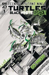 TMNT BLACK WHITE & GREEN #1 CVR A SHALVEY
