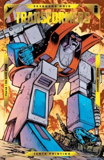 TRANSFORMERS #1 Tenth Printing Cvr B Daniel Warren Johnson Starscream Gold Foil Emboss Var