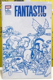 FANTASTIC FOUR #31 1:50 INCV GIARRUSSO MARVEL UNIVERSE CONNECT LINE SKETCH VAR A [DOOM]