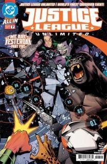 JUSTICE LEAGUE UNLIMITED #7 CVR A DAN MORA CONNECTING (WE ARE YESTERDAY)