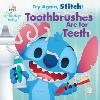 DISNEY BABY TRY AGAIN STITCH TOOTHBRUSHES ARE FOR TEETH!