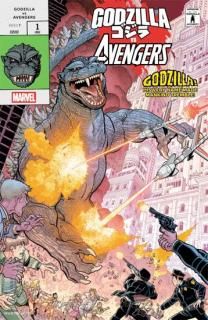 GODZILLA VS AVENGERS #1 NICK BRADSHAW MONSTER HOMAGE VAR
