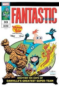 FANTASTIC FOUR #33 DAN POVENMIRE PHINEAS AND FERB VAR [DOOM]