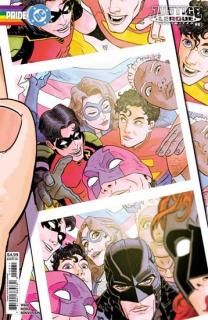 JUSTICE LEAGUE UNLIMITED #8 CVR E HAYDEN SHERMAN DC PRIDE CARD STOCK VAR (WE ARE YESTERDAY)