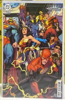 JUSTICE LEAGUE UNLIMITED #8 CVR G INC 1:25 TRAVIS MOORE CONNECTING CARD STOCK VAR (WE ARE YESTERDAY)
