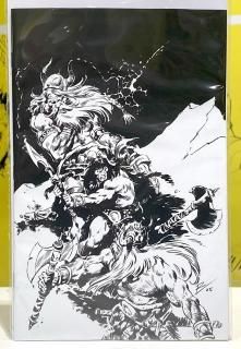 CONAN THE BARBARIAN #25 CVR I INC 1:5 ROBERTO DE LA TORRE B&W VAR