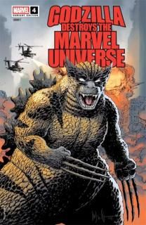 GODZILLA DESTROYS THE MARVEL UNIVERSE #4 DAVE WACHTER MARVELZED WOLVERINE-ZILLA VARIANT