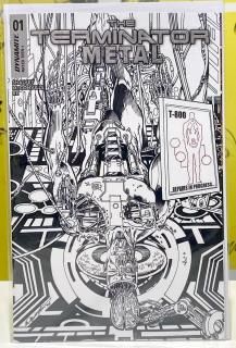 TERMINATOR METAL #1 CVR M INC 1:5 BOB LAYTON LINE ART FOC BONUS VAR