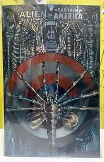 ALIEN VS. CAPTAIN AMERICA #1 DAN PANOSIAN FOIL VARIANT