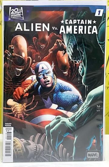 ALIEN VS. CAPTAIN AMERICA #1 1:25 INCV PAULO SIQUEIRA VARIANT