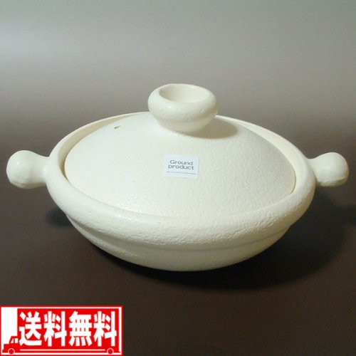 マルヨシ陶器 マジカルどなべ White clay pot L M5580 白 1.8l 土鍋 IH