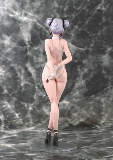 日本生産　ねこめたる「透け白スク」　ｱｸﾘﾙ樹脂塗装済み完成品