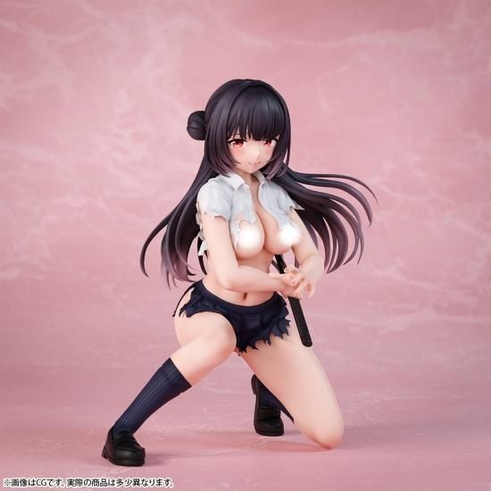 さむらいJK 咲良 ダメージver. 1/7スケール 塗装済み完成品フィギュア