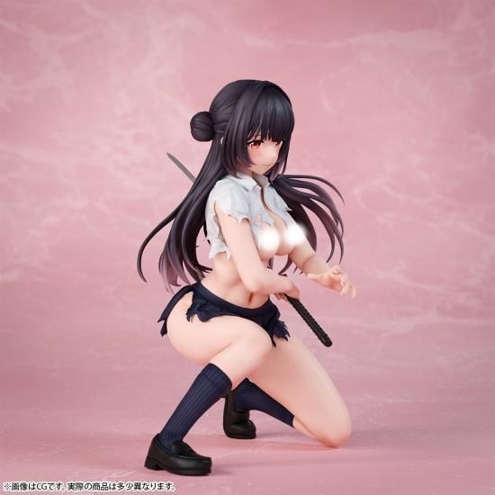 さむらいJK 咲良 ダメージver. 1/7スケール 塗装済み完成品フィギュア