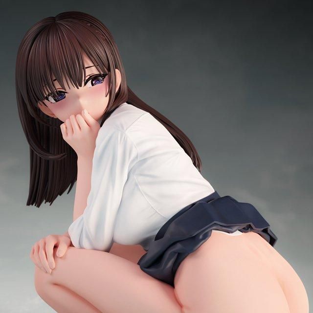 加瀬大輝 イラスト「しゃがみJKさん」 脱衣ver. 1/4スケール塗装済み完成品フィギュア