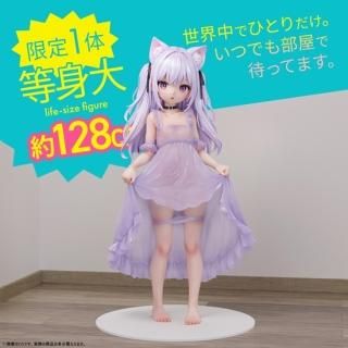 【限定1体】肉感少女 たくし上げ猫娘 ミヌエッタ  等身大スケール塗装済み完成品フィギュア