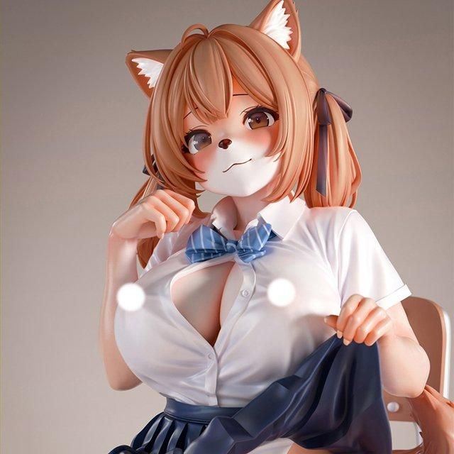 肉感少女 発情期メスケモ同級生の誘惑 小麦  1/4スケール塗装済み完成品フィギュア