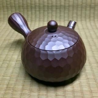 萬古焼 森 伊呂久 造 釣鐘形 横手 急須 共箱 / 万古焼 萬古焼 森 伊呂久 造 釣鐘形 横手 急須 共箱 / 万古焼
