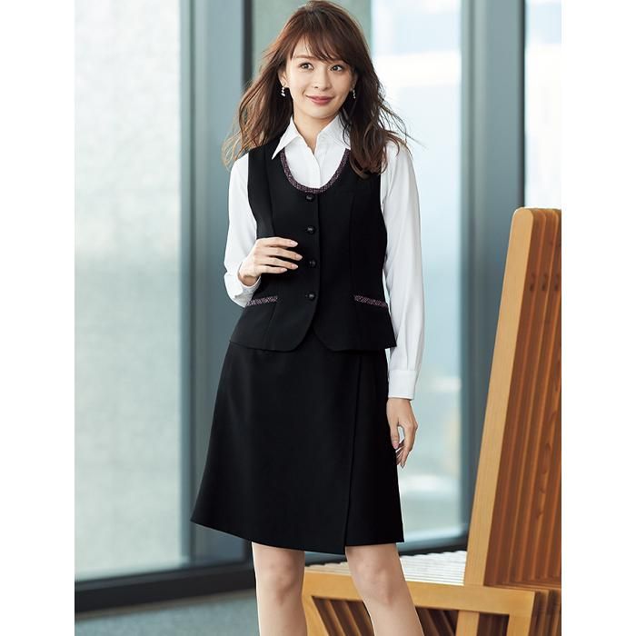 事務服半袖セットアップ15号 楽天市場】ベスト 事務服 BCV1706 | シンプル ベーシック