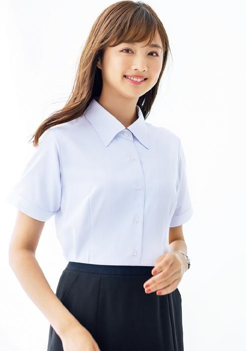 ESB443｜半袖ブラウス｜クールマックスのシャツブラウス｜事務服 会社