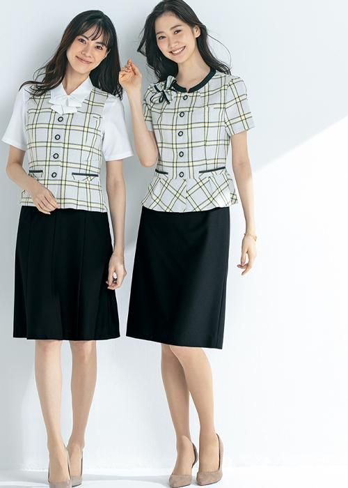 ☆新品タグ付上下セット☆ 9-7号 セロリー ネイビー OL 事務 服