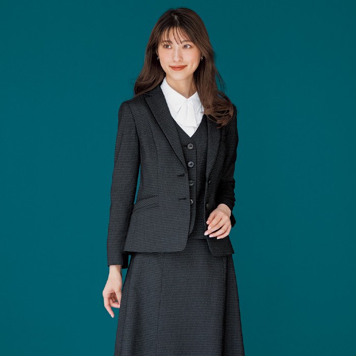 事務服 制服 BONOFFICE ボンオフィス ベスト AV1287 A223シリーズ モノトーンツイード ボンマックス - 4