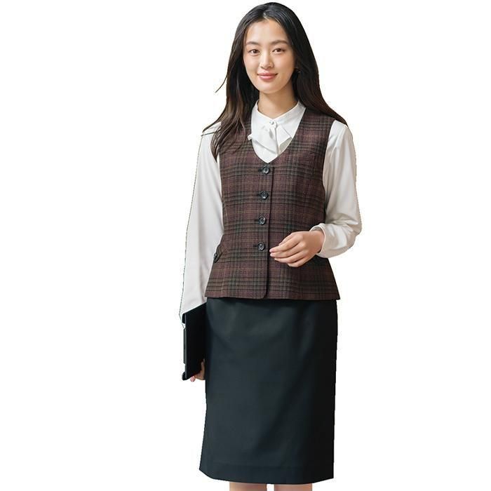 【新品タグ付き】セロリー 事務服 9号 ジャケット ベスト スカート 3点セット folk-fv35950-vs.jpg
