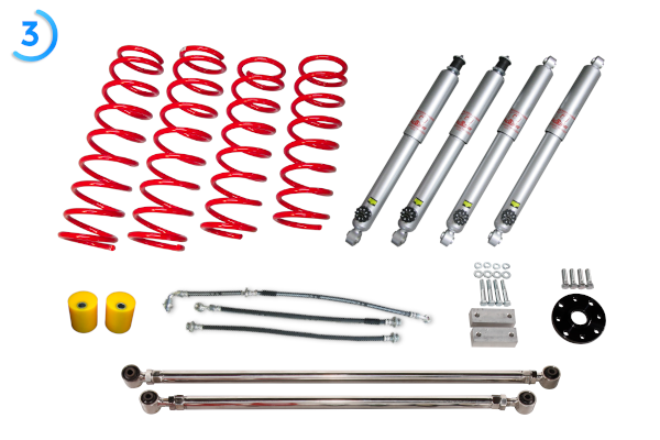 JB23系用 3インチ足廻りキット AS8ショック(タニグチ製)ver JB23系用 3インチ足廻りキット AS8ショック(タニグチ製)ver