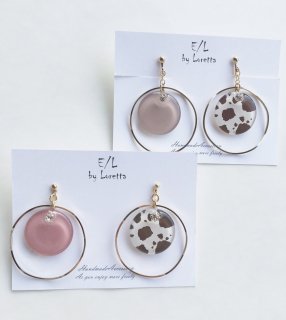 (全2色)Dalmatian big hoop pierce/earring