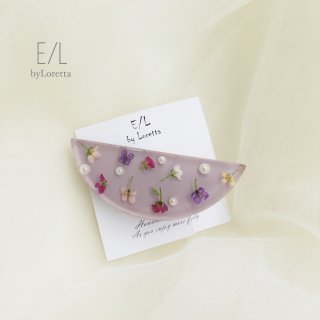 Flower hair clip (lavender)