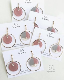 (全2色)3color big hoop pierce/earring