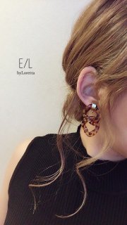ヒョウ柄 Bekkou w ring pierce/earring