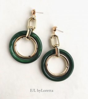Color w ring pierce/earring(Green)