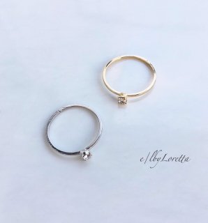 (全2色)Crystal ring