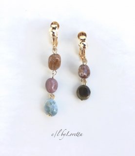 󥸥㥹ѡ Asymmetry pierce/earring(Pink mix color)